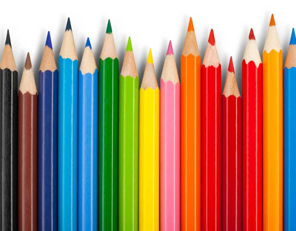 Farbige Buntstifte als Symbol für Vielfalt